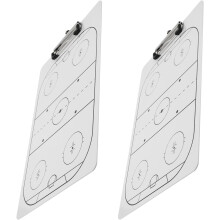 2Pcs Hockey Coaches Board Dry Erase Clipboard for Team Training Reusable Sports Coaching Supplies