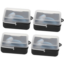 Lot de 4 pinces à nez de natation pour adultes et bouchons de nez étanches en silicone avec design antidérapant