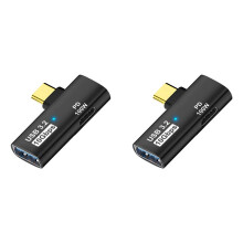 2X 2-In-1 USB C to USB 3.2 Adapter with 100W Charging Port, 4/3 OTG Converter for Ally,Black