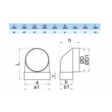 FLADT VENTILATIONSBÆND 204x60 fi150 VENTILATIONSÅBNINGER 640