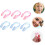 Clips de nariz de natação de silicone de 6pcs 8