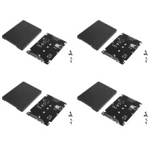 4X Black B + M Key Socket 2 M.2 NGFF () SSD to 2.5 Adapter Card with Case