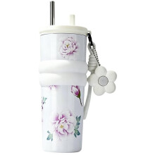 Insulated Tumblers with Lids Reusable Leakproof Water Bottle Insulated Coffee Tumbler Water Cup for Hot Cold Tea A