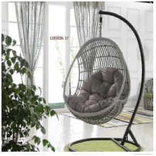 (120X80, Light Grey) Indoor Hanging Egg Swing Chair with Thick Cushion, Perfect for Garden or Home Relaxation