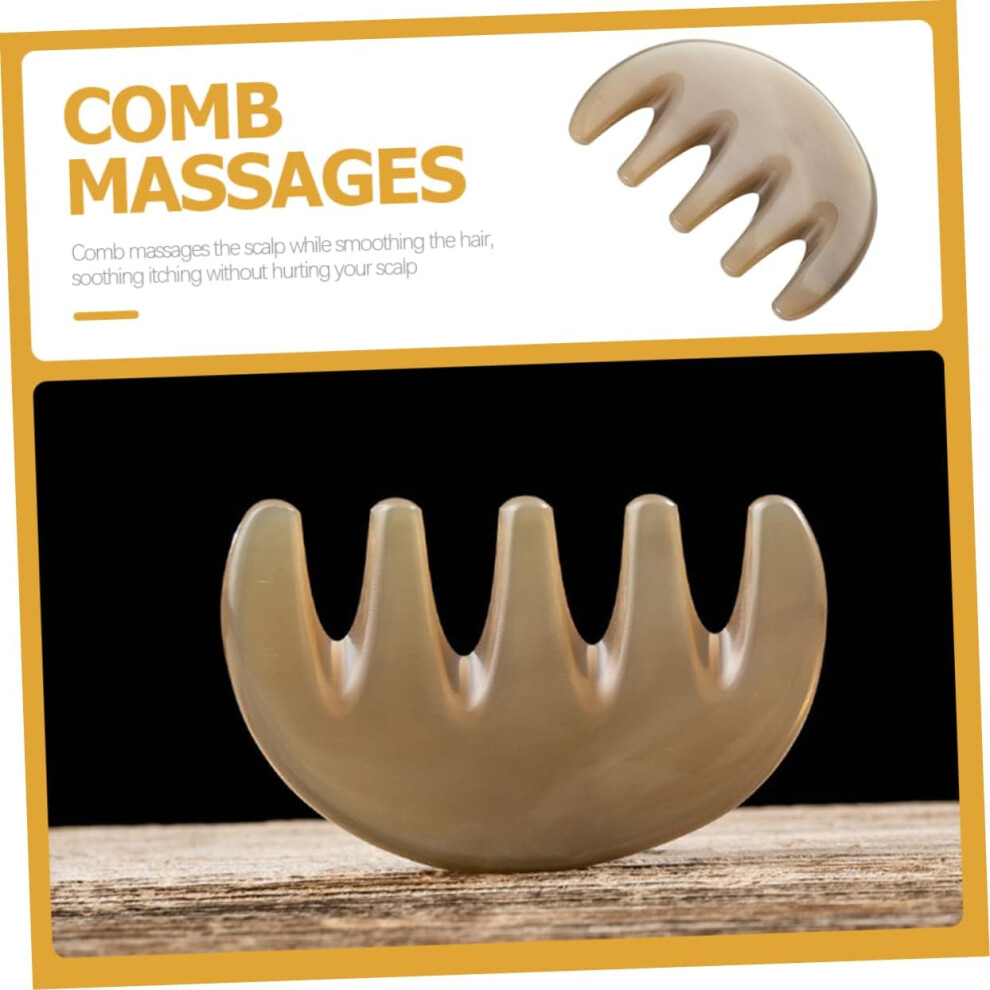 Hkhbjs 2Pcs Gua Sha Comb Wide Tooth Massager For Scalp Massage Head Tool Meridians Massage Brush