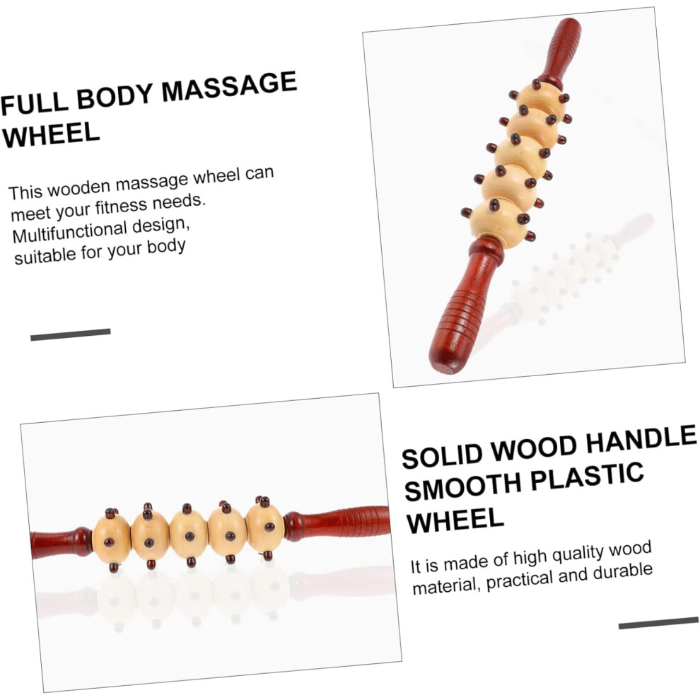 Hkhbjs Wooden Roller Belly Massager Massage Stick For Full Body Massage Yoga Relax Rod