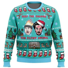 (L, 3) Autumn and Winter Merry Christmas Home Alone Ugly Christmas Sweater Cartoon Anime Women Men Pullover Tops Hoodie Sweatshirt