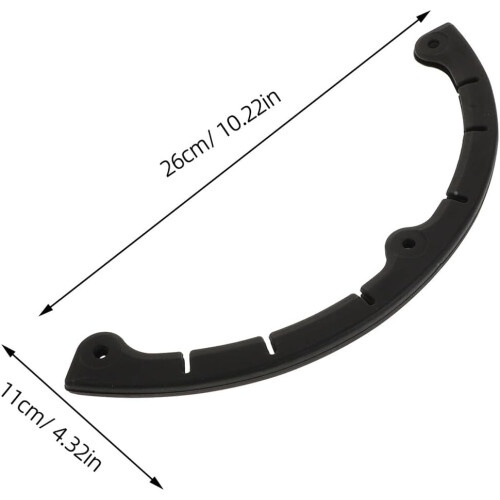 2pcs Ski Protective Cover Black Rubber Snowboard Nose Tail Shield Wrap-Around Tip Guard