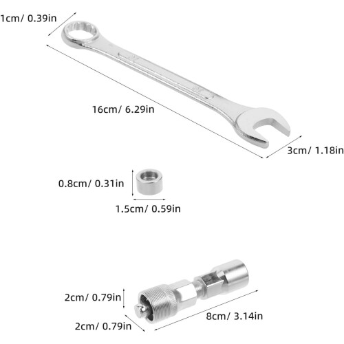 Bike Crank Puller Tool Set with Spanner and Cap, Heavy Duty Crank Extractor 1