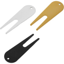 3-teiliges Golf-Divot-Reparaturset mit Ballmarker, Metall-Rasenreparaturgabel zur Ausrichtung von Golfbällen