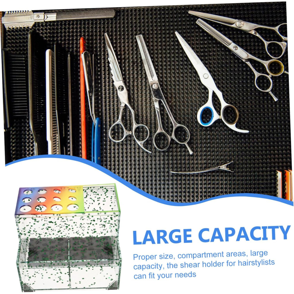 Hkhbjs Hairdressing Scissor Organizer Box Hairdressing Shear Organizer Non-Slip Desktop Storage Holder