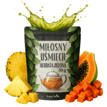Grøn te Kærlig Smil 50 g med ananas og papaya - eksotisk