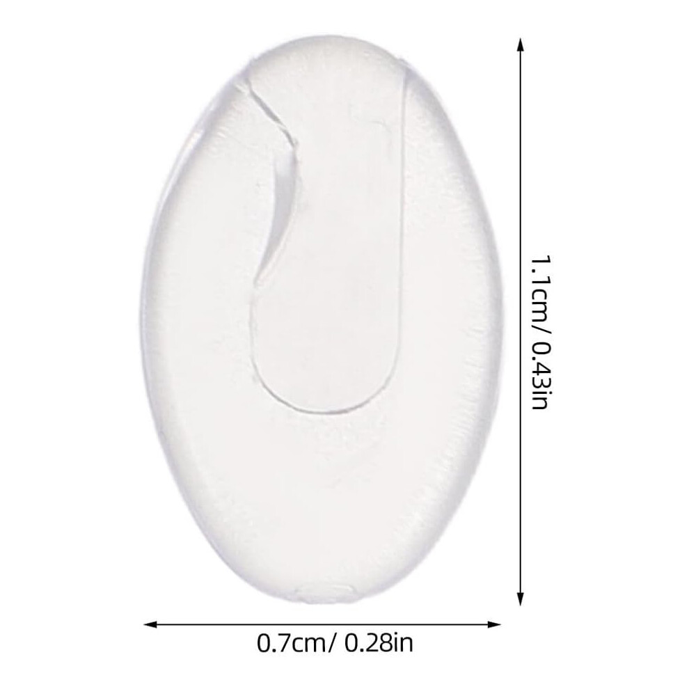 Hkhbjs 100Pairs Eyeglass Nose Pads Insert Replacement Soft Silicone Nose Pieces