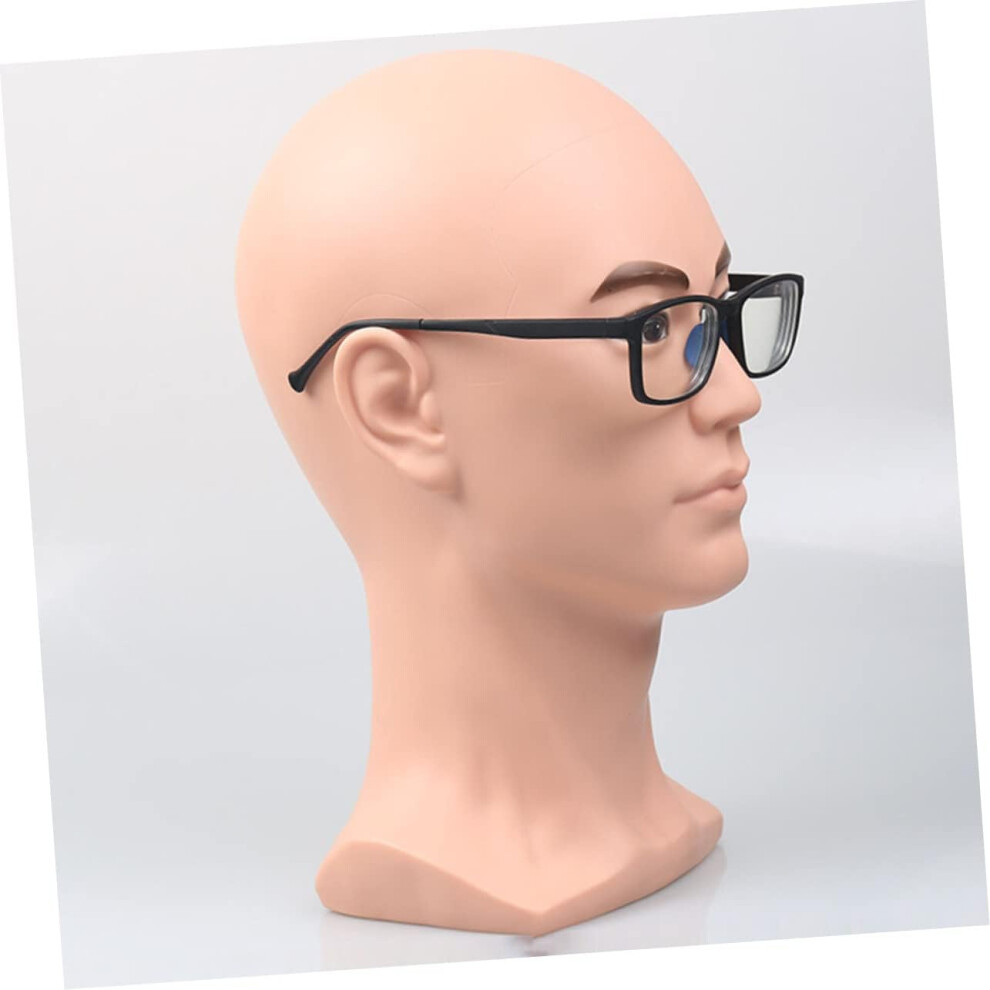 Hkhbjs Mannequin Head Model Display Stand For Wigs And Hats, Bald Articulated Practice Head With Face Features