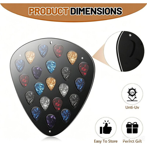Acrylic Guitar Pick Display Case Holder Wall Mount Guitar Pick Storage Holder Case 1