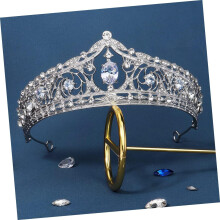 Elegant brudhuvudbonad med strasskrona och tiara
