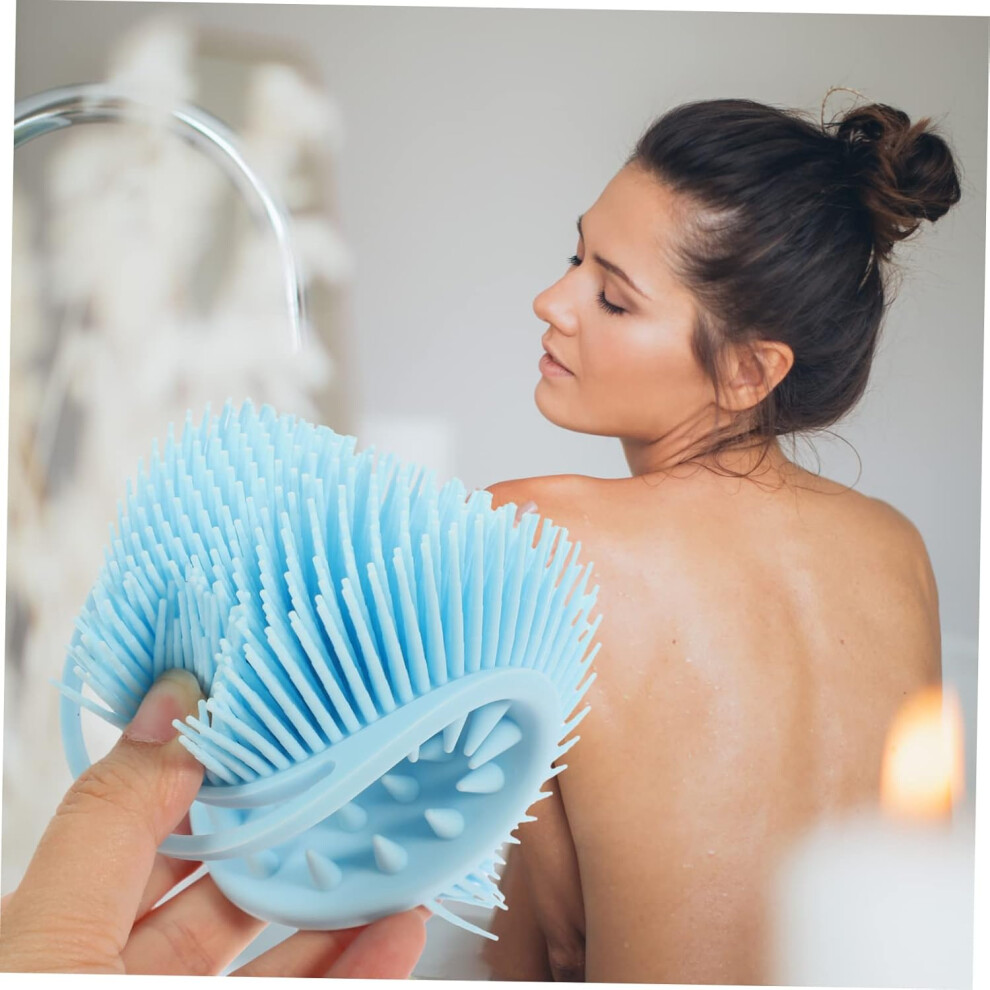 Hkhbjs Baby Bath Brush Silicone Double-Sided Bathing Massage Brush For Newborns