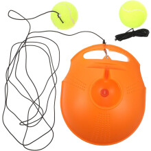 Tennis Training Device Rebound Base with Elastic Band and 2 Balls Practical Tennis Training Kit