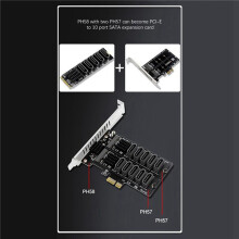 5X M.2 NGFF B-Key Change 5-Poorts Uitbreidingskaart 6Gbps Uitbreidingskaart JM575-Chipset