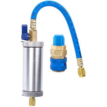 Refrigerant Oil Charging Tool for R134a Air Conditioning Systems, A/C Oil Injector Cylinder,Automotive A/C Charging Hose