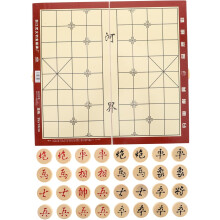 Scacchiera cinese in legno pieghevole, gioco da tavolo portatile, scacchi da riporre