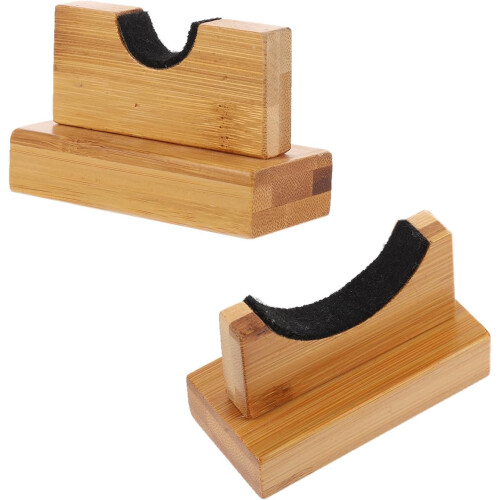 Wood Baseball Bat Hanger Pair Horizontal Display Rack Solid Bamboo Bat Support Base Desktop Holder