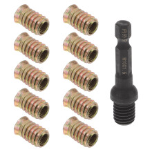 10St Carbonstalen Schroefdraad Inserts Voor Meubelverbindingen
