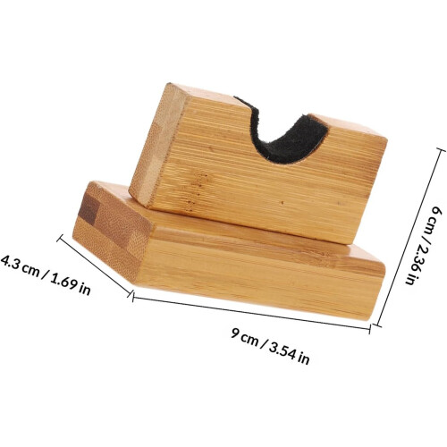 Wood Baseball Bat Hanger Pair Horizontal Display Rack Solid Bamboo Bat Support Base Desktop Holder 1