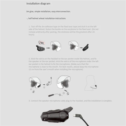 5X Motorcycle  Headset Intercom Interconnection Outdoor Riding Headset with Noise Reduction Function