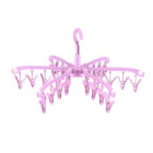 (Pink)Cintre rotatif en plastique durable avec fonction de pliage pour les besoins quotidiens armoire