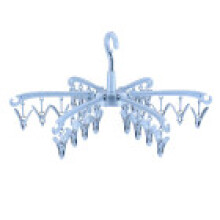 (Blue)Cintre rotatif en plastique durable avec fonction de pliage pour les besoins quotidiens armoire