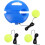 Tennis Training Rebound Ball with Base and Elastic String Beginner Tennis Practice Equipment Kit 1