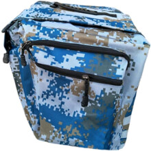 Camouflage Bike Rear Seat Brašna Dvojitá brašňa s veľkou kapacitou, vodotesná cyklistická taška