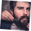 Mustache Trimming Scissors and Beard Shears 3pcs Set with Pu Leather Storage Bag 3