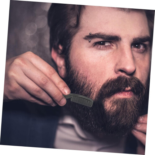 Mustache Trimming Scissors and Beard Shears 3pcs Set with Pu Leather Storage Bag 2