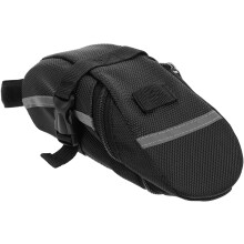 Fahrradsatteltasche, Mountainbike-Satteltasche, Canvas-Fahrradsitztasche, Reißverschluss, selbstleuchtende Streifen