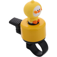 Gelbe Enten-Fahrradklingel mit verstellbarer Lenkerhalterung