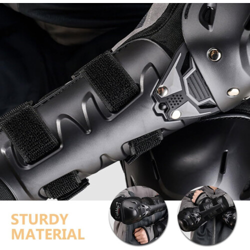 Motorcycle Knee and Elbow Guards Protective Shin Pads Adjustable 2