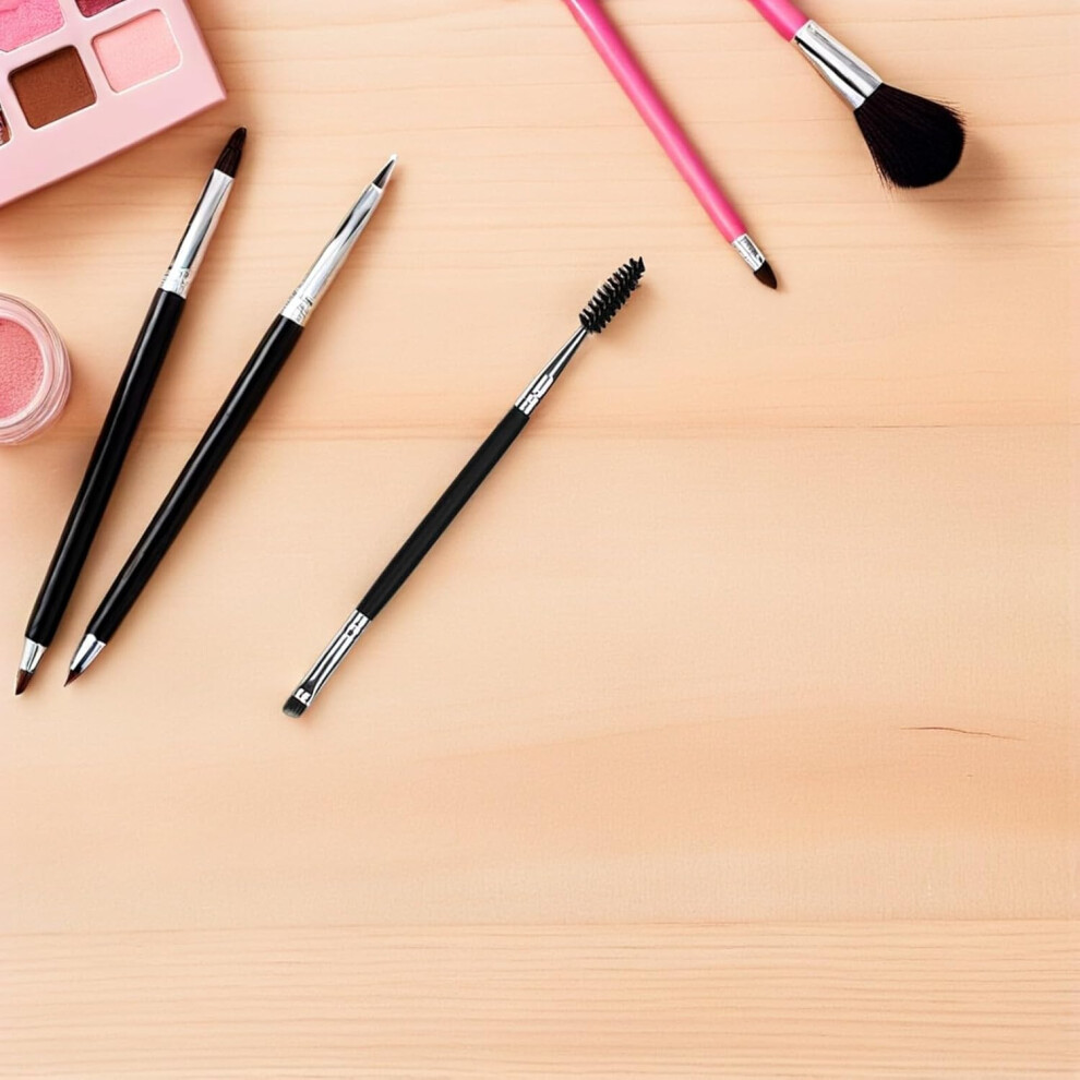 Hkhbjs 9Pcs Double-Ended Makeup Brush Eyebrow Tool Angled Brow Brush Applicator And Brow Spoolie