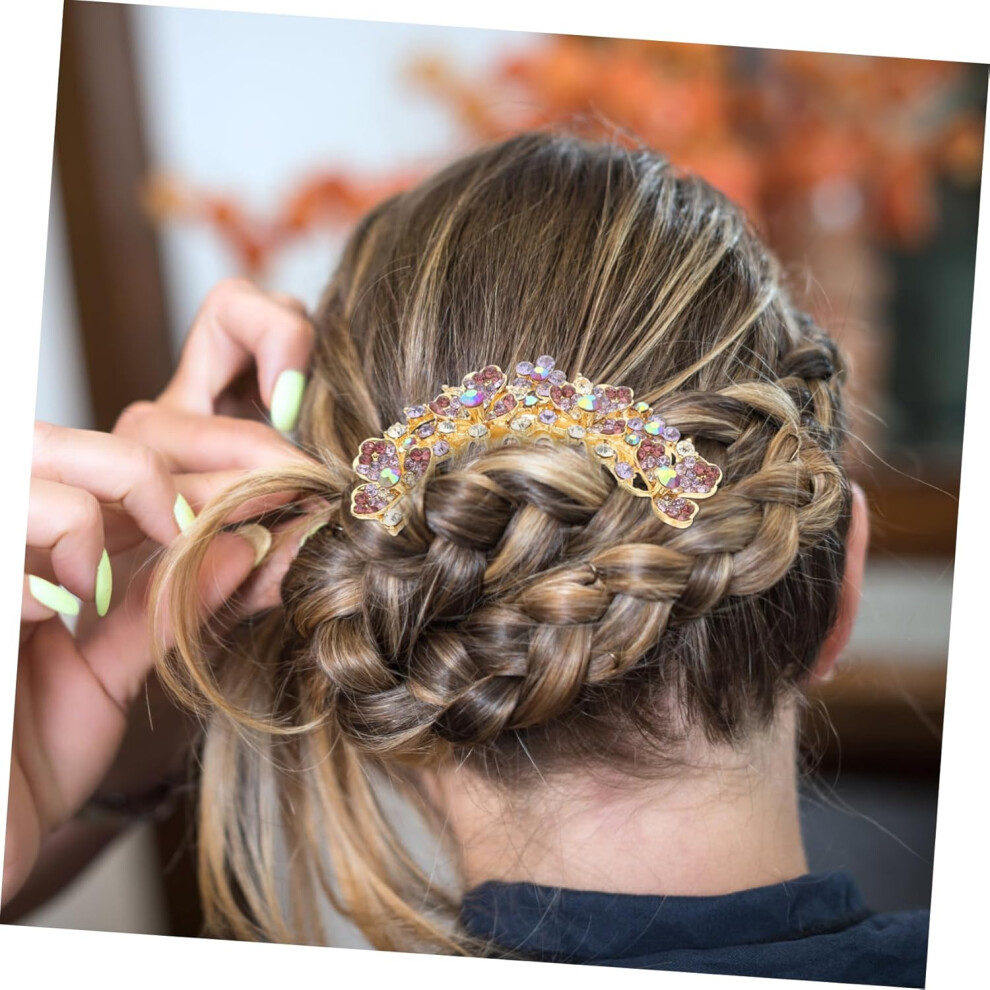 Hkhbjs Rhinestone Hairpin Wedding Hair Comb Clip For Women Bridesmaid Rhinestone Top Hair Clips For Women