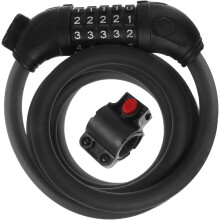 Candado de bicicleta con cable antirrobo reflectante de 1,8 m con código de combinación reajustable. Accesorios para bicicleta.