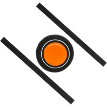 Wandmontiertes Boxpolster-Set, robustes PU-Kickkissen, leuchtend orangefarbener Bezug