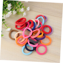 100pcs Seamless Hair Ties Elastic Hair Rings for Women Ropes Ponytail Holder Mixed Colors Simple Design Band