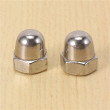 M6 Thread Dia Dome 304 Stainless Steel Cap Acorn Hex Nuts 60Pcs