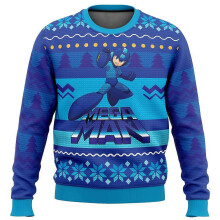 (XXL, EL0159) Mega Man Mega Holiday Ugly Christmas Sweater Gift Santa Claus Pullover Men 3D Sweatshirt And Top Autumn And Winter Clothing