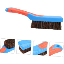 Boar Bristle Brush Silicone Handle for Beard Brushing and Bathroom Cleaning Natural Pig Bristles Brush