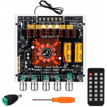 2.1-Channel   Amplifier with TWS - Dual TPA3225 (790W :220Wx2+350W Sub),/FM/USB/AUX,IR Remote