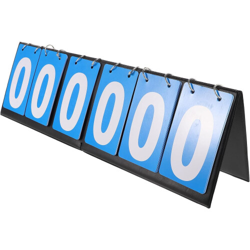 Multifunctional Portable Table Tennis Flip Scoreboard with Six-Digit Display
