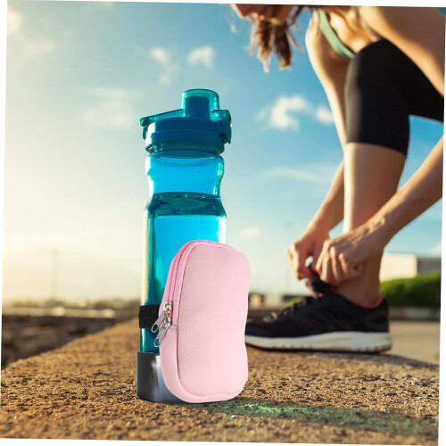 Ροζ θήκη για μπουκάλι νερού 40oz με λαβή, φορητή θήκη για κέρματα ποτηριού 2