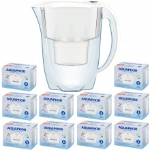 Aquaphor Amethyst 2,8L filterkande + 10 patroner, hvid